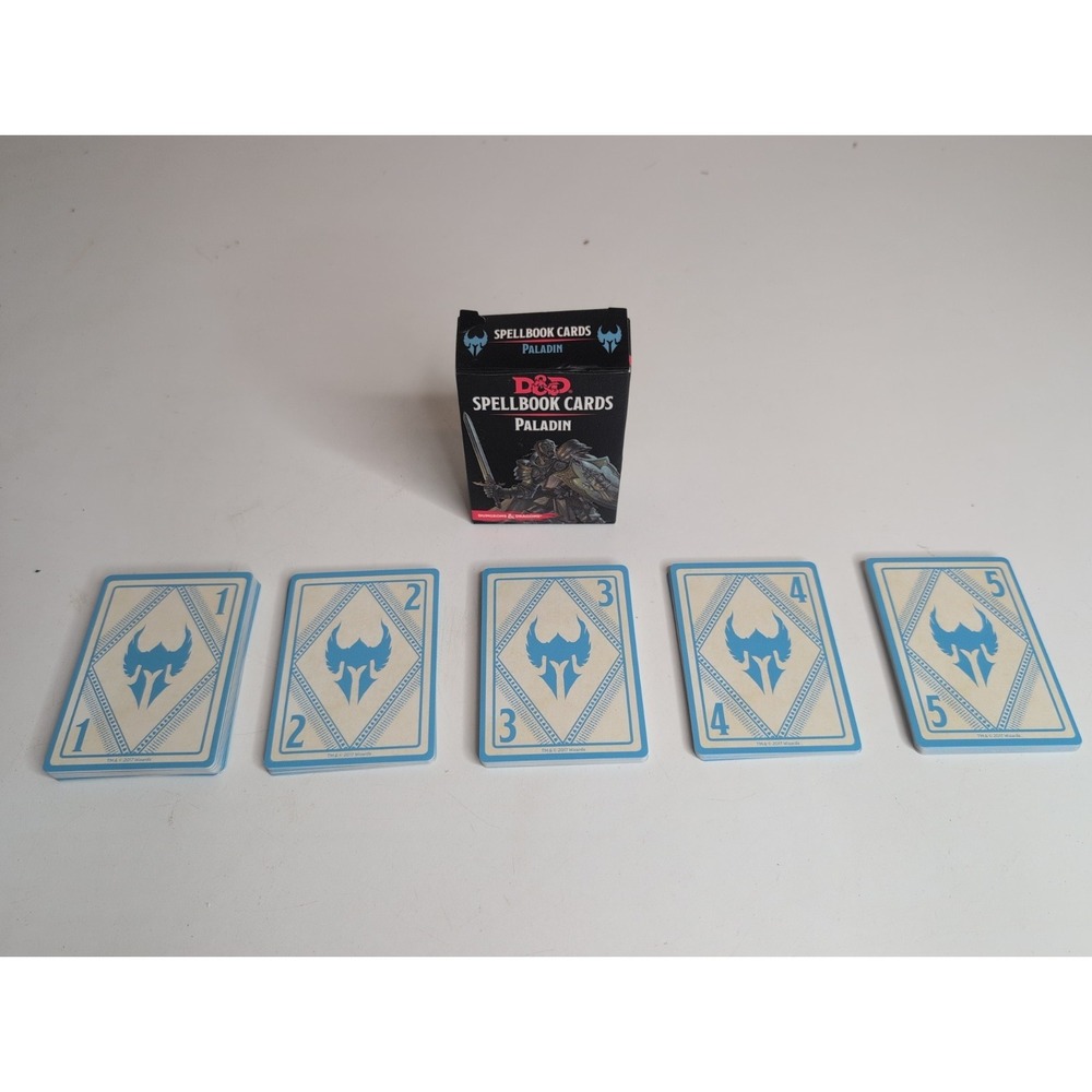 D&D Spellbook Cards Paladin, Gale Force 9, Wizards Of The Coast, Complete Set